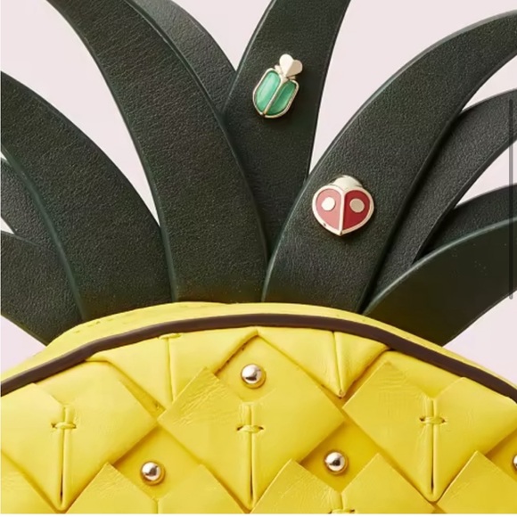 New Tags Kate Spade Picnic Pineapple Fruit Novelty Crossbody Purse - Picture 4 of 5